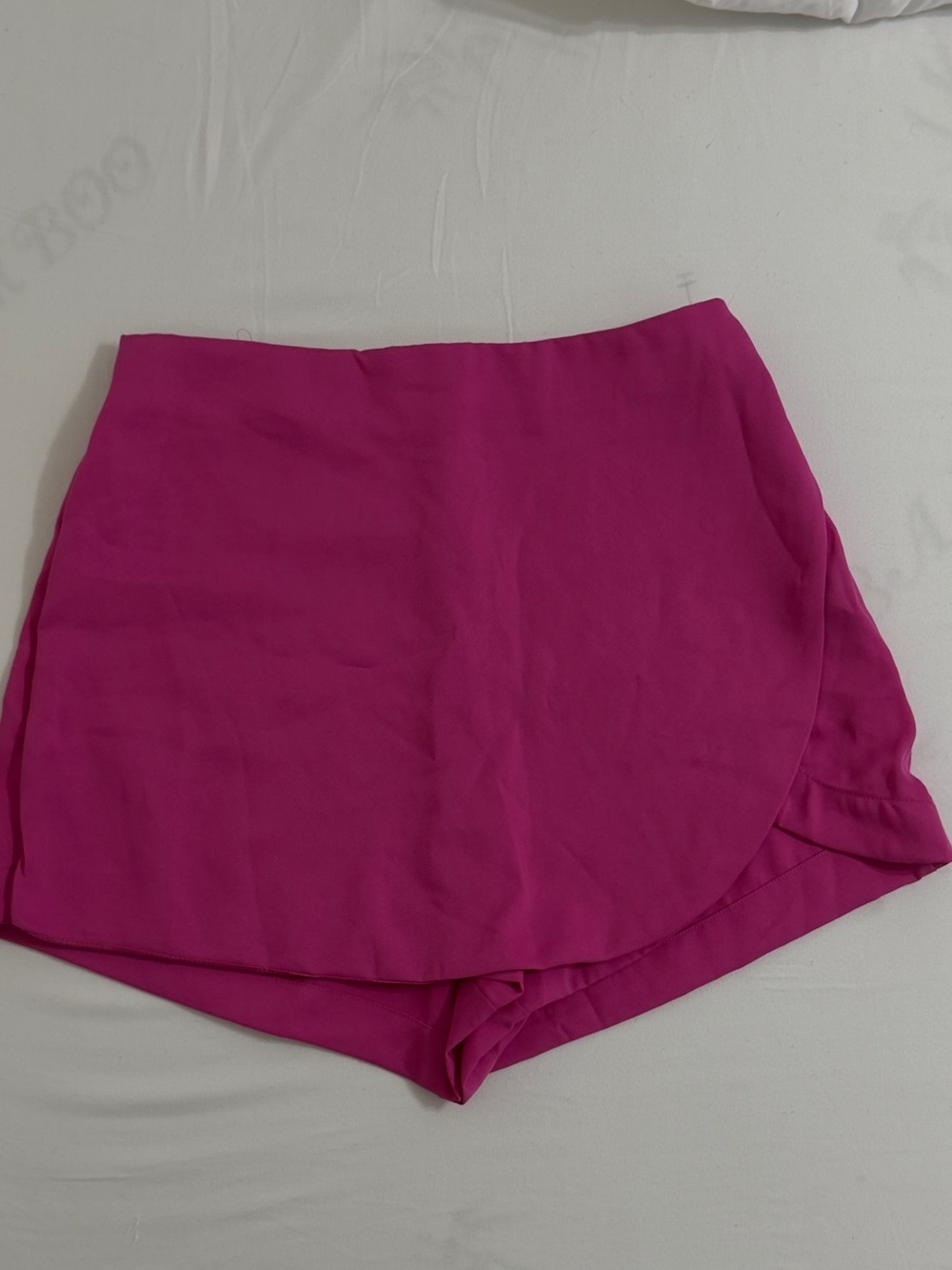 Women’s Fuchsia Wrap Mini Skirt size L - Picture 4 of 8